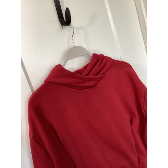 Athleta Women's Clover Berry Cozy Karma Hooded Sweatshirt Maroon Size Medium - Picture 3 of 11